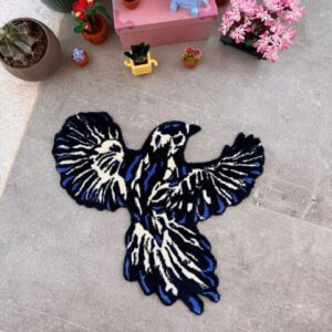 3 Renkli El Yapımı Tufting Kuş | Dekoratif Duvar ve Masa Üstü Süs